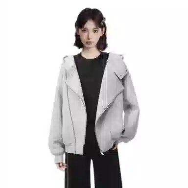 柏黛妃 美式连帽外套设计感宽松小个子卫衣 女款