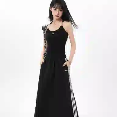 柏黛妃 短款修身无袖吊带 女款 黑色