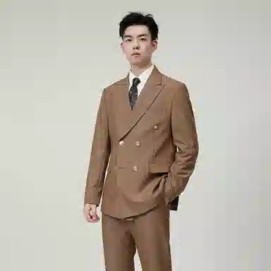 JOHNHOLLIS Blazer Double-Breasted Suit