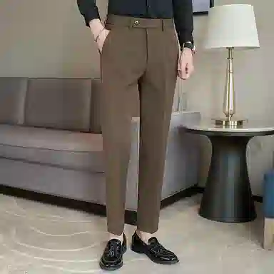 JOHNHOLLIS Slim Fit Striped Pants