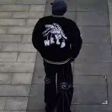 Juice Wrld Baseball Jacket Black