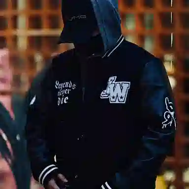 Juice Wrld Baseball Jacket Black