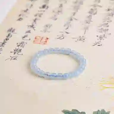 【招财转运 做个富婆】 秦福炫 海盐蓝 宁静的海 轻奢小众精致简约高级感森系甜美能量充实 蓝水晶 手串 女款