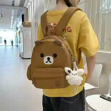 笛贝嘉 可爱卡通小熊 尼龙 双肩包 女款 多色