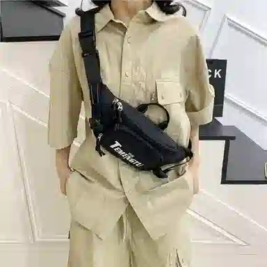 笛贝嘉 日系潮牌休闲运动 牛津布 腰包 男女同款情侣款 多色