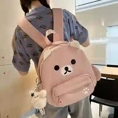 笛贝嘉 可爱卡通小熊 尼龙 双肩包 女款 多色