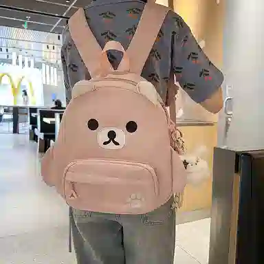 笛贝嘉 可爱卡通小熊 尼龙 双肩包 女款 多色