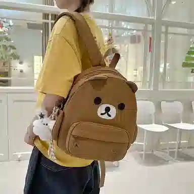 笛贝嘉 可爱卡通小熊 尼龙 双肩包 女款 多色