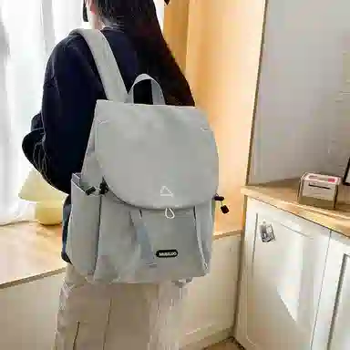 笛贝嘉 小众设计感撞色休闲旅行背包高级感 尼龙 双肩包 大号 男女同款情侣款 多色