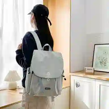 笛贝嘉 小众设计感撞色休闲旅行背包高级感 尼龙 双肩包 大号 男女同款情侣款 多色