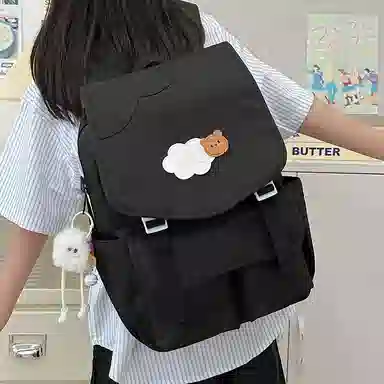 笛贝嘉 日系小众撞色大容量高颜值百搭轻便可爱 尼龙 双肩包 男女同款情侣款 多色