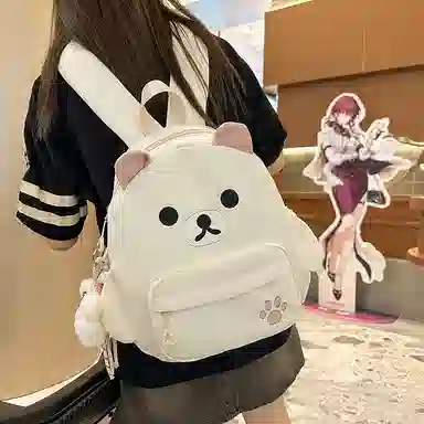 笛贝嘉 可爱卡通小熊 尼龙 双肩包 女款 多色