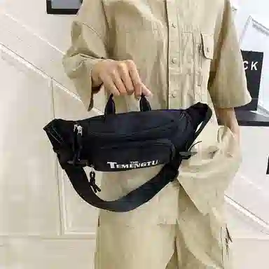 笛贝嘉 日系潮牌休闲运动 牛津布 腰包 男女同款情侣款 多色