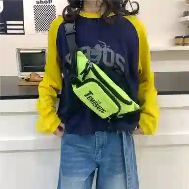 笛贝嘉 日系潮牌休闲运动 牛津布 腰包 男女同款情侣款 多色