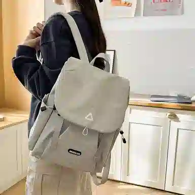 笛贝嘉 小众设计感撞色休闲旅行背包高级感 尼龙 双肩包 大号 男女同款情侣款 多色