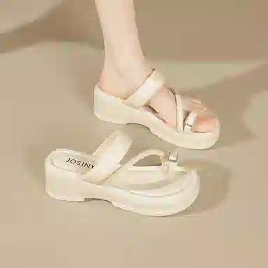 卓诗尼 合成革 百搭时尚 沙滩凉鞋 女款