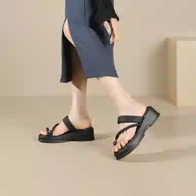 卓诗尼 合成革 百搭时尚 沙滩凉鞋 女款