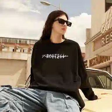 ROUTE 66 Vintage Print Long Sleeve Tee