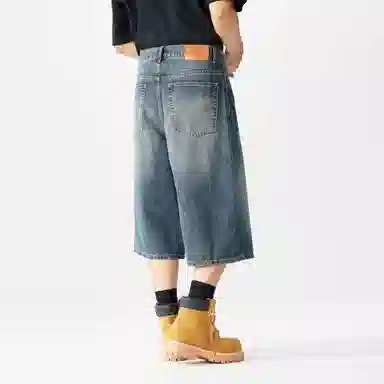 ROUTE 66 Retro Blue Denim Shorts