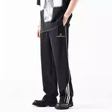 ROUTE 66 Retro Striped Wide Leg Pants