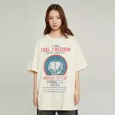 Route 66 Vintage Print T-Shirt