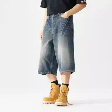 ROUTE 66 Retro Blue Denim Shorts