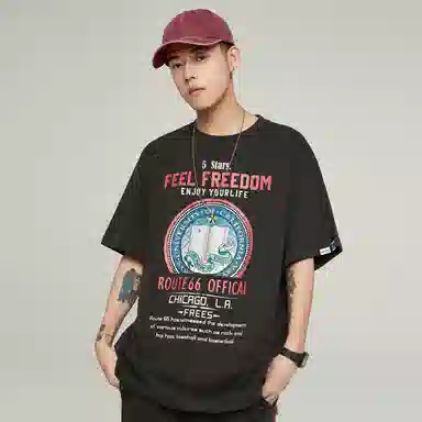 Route 66 Vintage Print T-Shirt