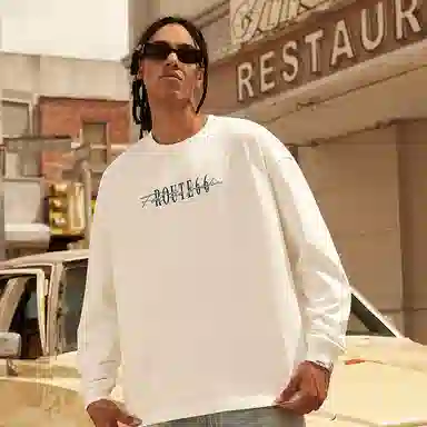 ROUTE 66 Vintage Print Long Sleeve Tee