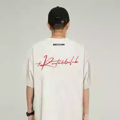 ROUTE 66 Embroidered Logo T-Shirt