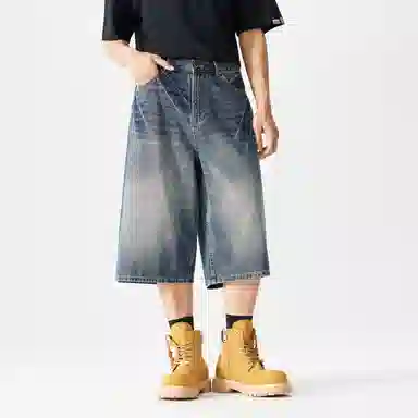 ROUTE 66 Retro Blue Denim Shorts