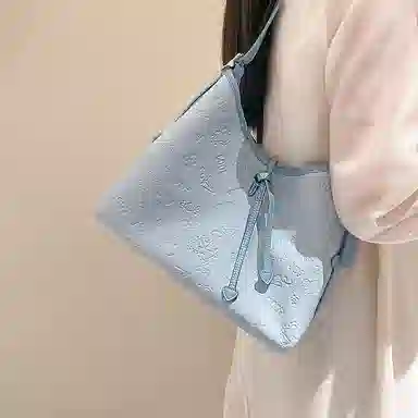 爱路喜 休闲斜挎 合成革 腋下包单肩包 常规 女款 海盐蓝