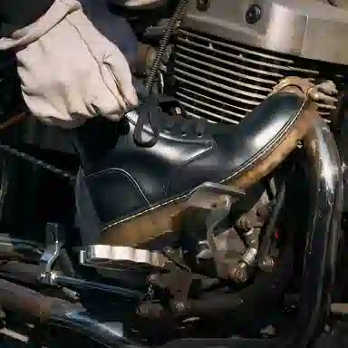 MADEN Classic British Style Platform Boots Black