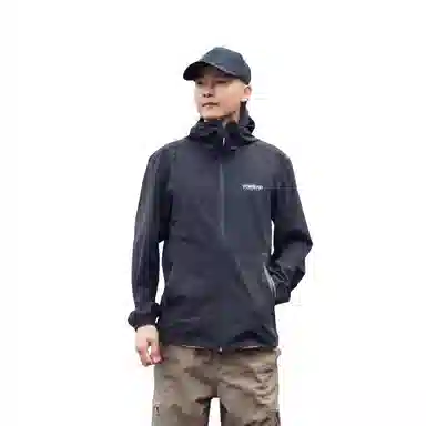 探路者 户外跑步 旅行 弹力速干连帽 外套 男款