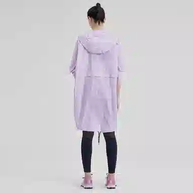 探路者 花卉印花轻薄中长款连帽皮肤衣 女款