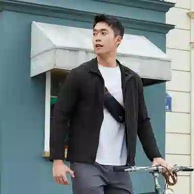 探路者  软壳衣 户外跑步 弹力速干上衣立领功能外套 男款