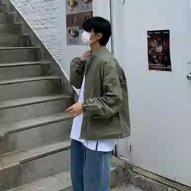 DKPD Fleece Lined Zipper Jacket Military Green