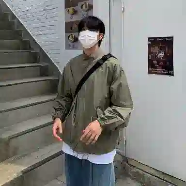 DKPD Fleece Lined Zipper Jacket Military Green