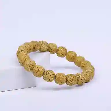 今夕 原生态鸡油黄文玩念珠佛珠 星月菩提 菩提类手串 男女同款情侣款