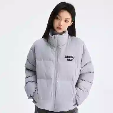 WAITINGWAVE Basic Logo Down Jacket