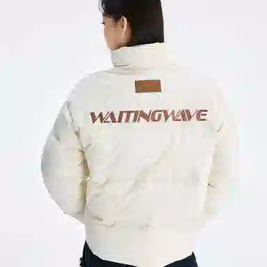 WAITINGWAVE Basic Logo Down Jacket