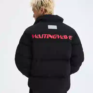 WAITINGWAVE Basic Logo Down Jacket