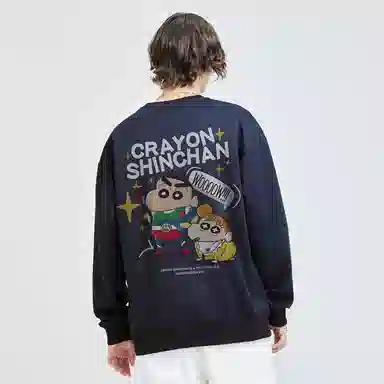 Crayon Shin-chan Cartoon Print Pullover Sweatshirt