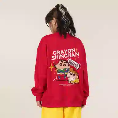 Crayon Shin-chan Cartoon Print Pullover Sweatshirt