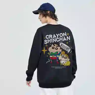 Crayon Shin-chan Cartoon Print Pullover Sweatshirt