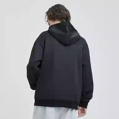 蜡笔小新 趣味卡通立体彩绘字母印花休闲宽松套头连帽卫衣 男女同款