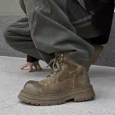 驰狼 加绒舒适百搭 中筒 马丁靴 男款