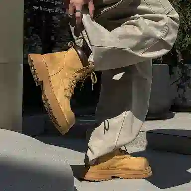 驰狼 加绒舒适百搭 中筒 马丁靴 男款