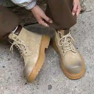 驰狼 加绒舒适百搭 中筒 马丁靴 男款