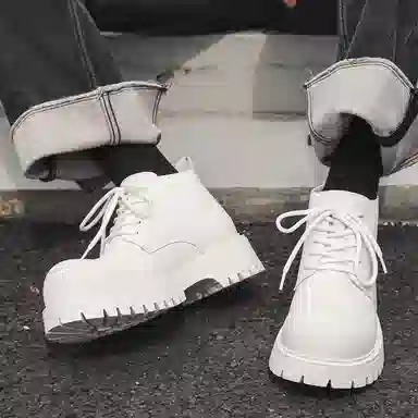 驰狼 马丁鞋 舒适内增高短筒 男女同款