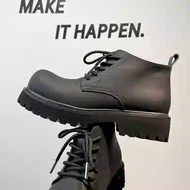 驰狼 马丁鞋 舒适内增高短筒 男女同款